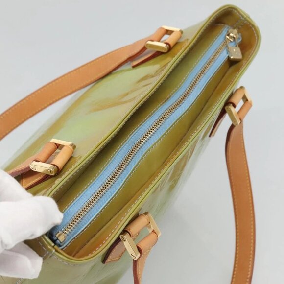 LOUIS VUITTON Monogram Vernis Houston Hand Bag Baby Blue M91005 LV Auth gh116 - Picture 7 of 16